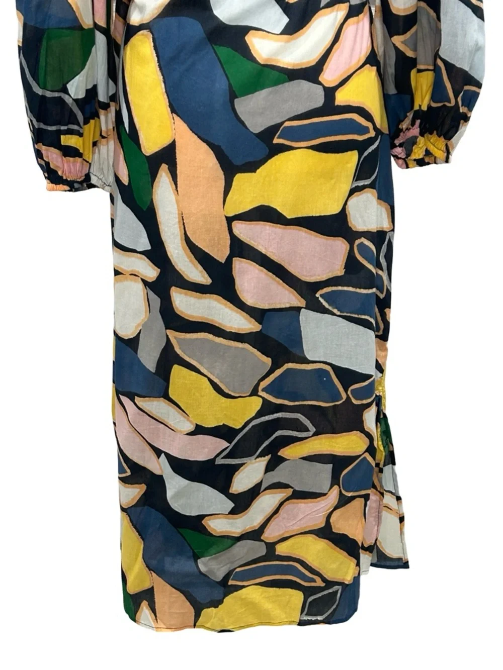 Free Destination Beach Maxi Cover Up Dress S M L Cotton Tassel Resort Boho Print - Picture 9 of 11
